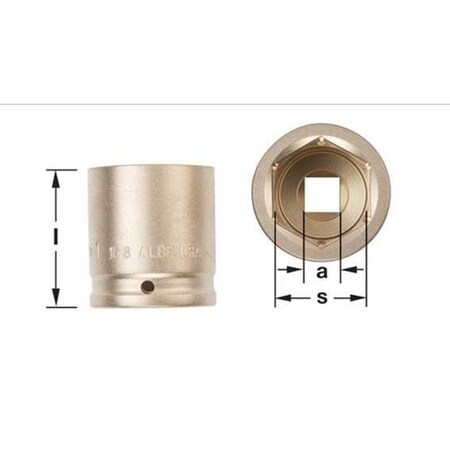 Ampco Safety Tools Socket Impact 1D 1916, I1D1916 I-1D1-9/16